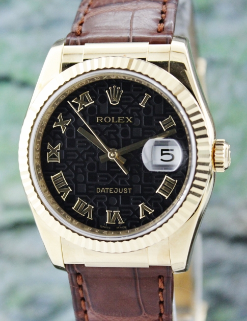 (image for) ROLEX MEN 18K SOLID GOLD OYSTER PERPETUAL DATEJUST / 116138